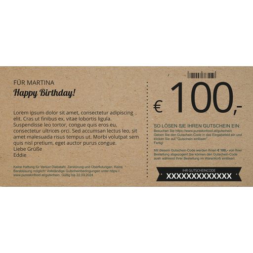 Birthday Voucher - Birthday Gift Certificate 