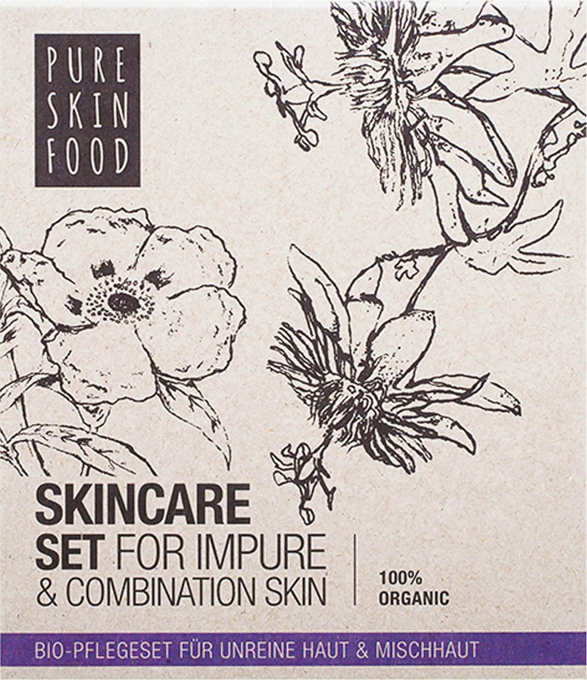 Organic Skincare Set for Impure & Combination Skin - 1 set