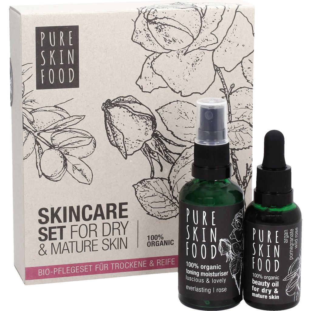 Organic Skincare Set for Dry & Mature Skin, 1 set